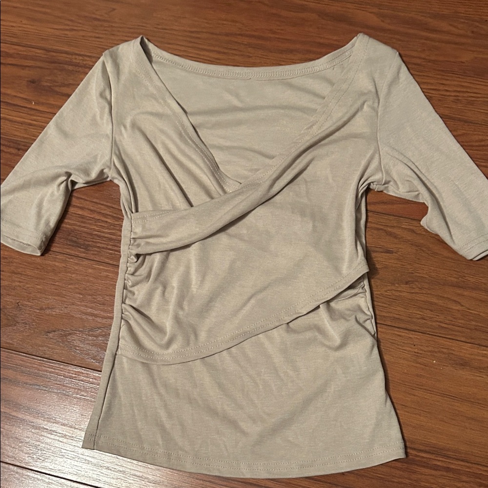 Chic Beige Women's Blouse